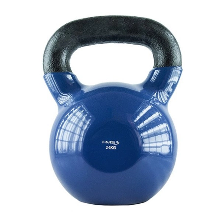 Kettlebell 24kg żeliwny pokryty winylem KNV24 blue hms