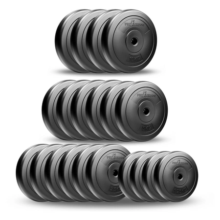 Zestaw do ćwiczeń 110kg ze sztangą 180 cm, gryfem 120 cm łamanym, nakładem obciążeń i hantlami metalowymi