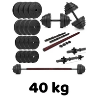 Sztanga 2w1 hantle - zestaw 40 kg