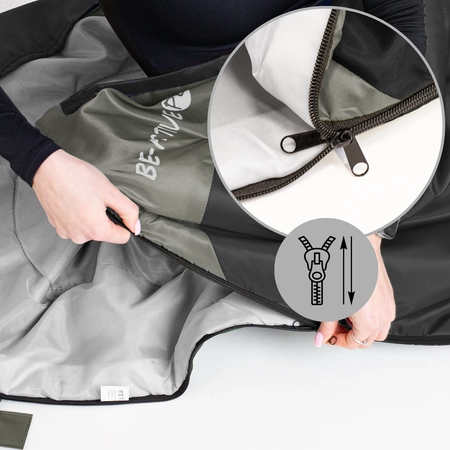 Śpiwór turystyczny kołdra - lekki ciepły czarny + pokrowiec