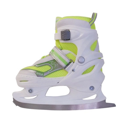 ŁYŻWY FIGUROWE NILS EXTREME NF701 regulowane 38-41 BIAŁO-ZIELONE