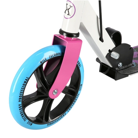 Hulajnoga miejska składana biało różowa HM0107 Nils Extreme