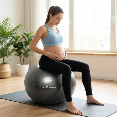 Piłka gimnastyczna anti burst 65 cm czarna Pretorians z pompką