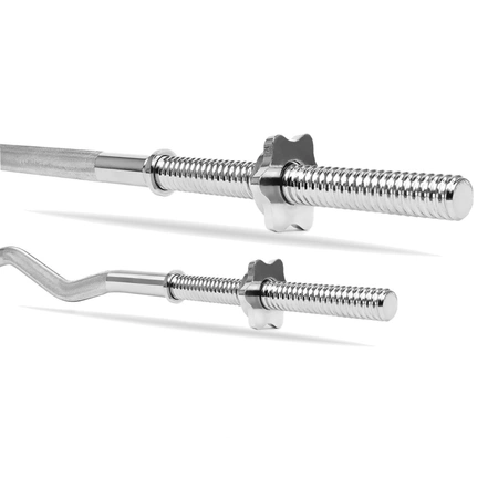 Zestaw do ćwiczeń 90kg - ze sztangą 180 cm, gryfem łamanym 120 cm i nakładem obciążeń bitumicznych