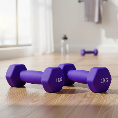 Hantelki neoprenowe 2x1kg HW10 Pretorians