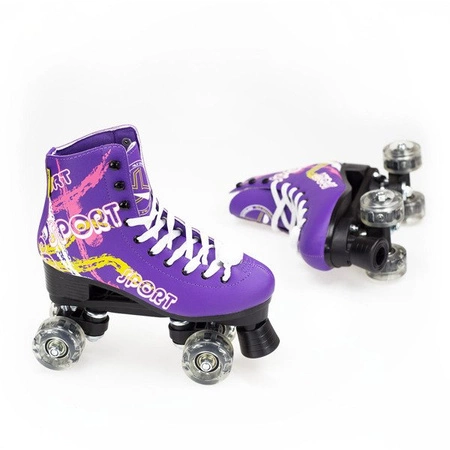 Wrotki NQ2202 świecące sznurówki i kółka rozmiar 39 Nils Extreme