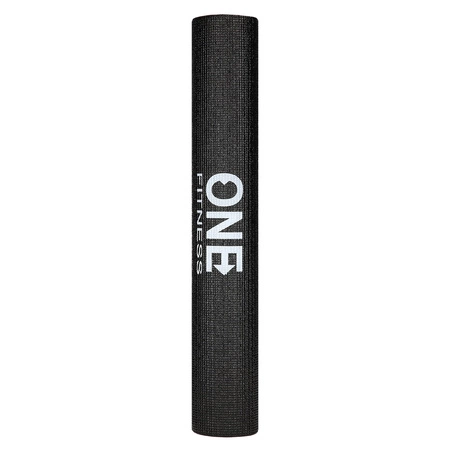 Mata fitness czarna PVC YM01 One Fitness