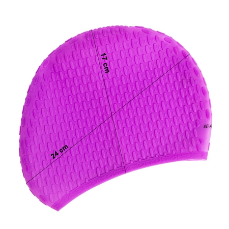 Czepek silikonowy na basen pływacki kąpielowy CPK04 kropla fioletowy