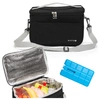 Torba piknikowa termiczna plażowa TTM-04 na napoje i jedzenie czarna + wkład chłodzący