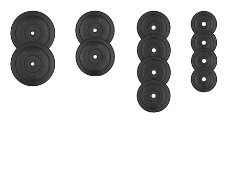 Zestaw do ćwiczeń 79kg z ławką treningową PH 2131 - ławka, sztanga / gryf, obciążenie