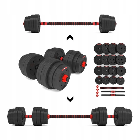 Zestaw hantli - sztanga kompozyt 40kg SGP40