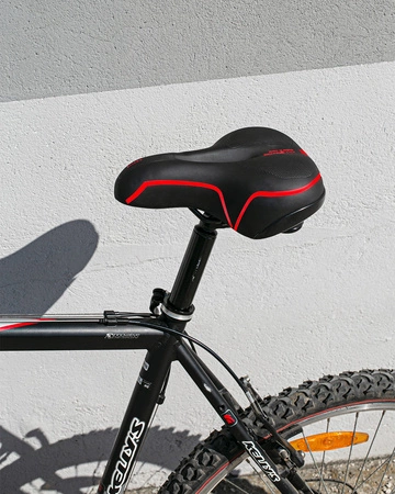 Siodełko rowerowe piankowe wodoodporne szerokie RS2 czerwone