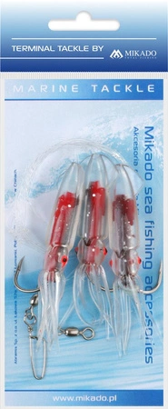ZESTAW MORSKI - SQUID RIG 7.5cm - hak: 3x4/0 - op.1kpl.