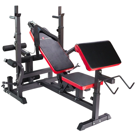 Ławka treningowa PH 20C pod sztangę, masywna - stojaki, modlitewnik