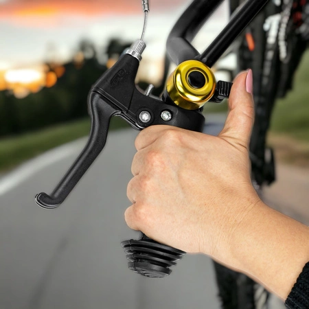 Dzwonek rowerowy dla dzieci dorosłych aluminiowy głośny DR4 złoty