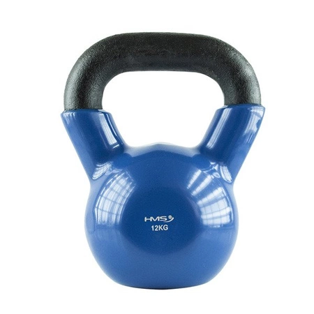 Kettlebell 12kg żeliwny pokryty winylem KNV12 blue hms