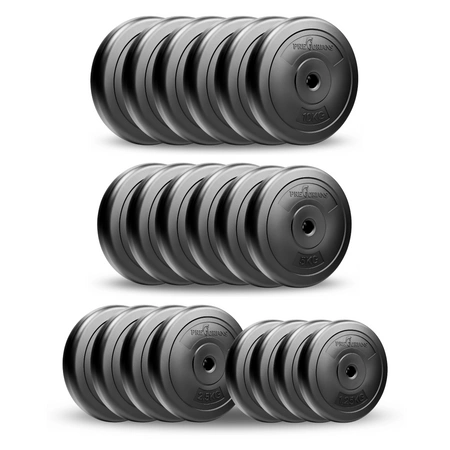 Zestaw do ćwiczeń 120kg ze sztangą 180 cm, gryfem 120 cm łamanym, nakładem obciążeń i hantlami