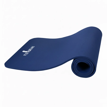 Mata gruba do ćwiczeń (1,5 cm) NBR Pretorians granatowa