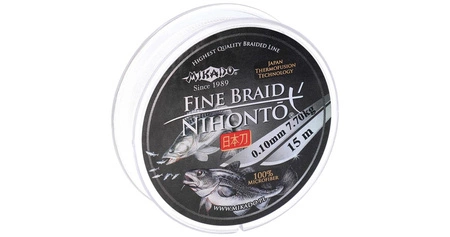 PLECIONKA - NIHONTO FINE BRAID - 0.14mm/9.7kg/15m - BIAŁA - op.1szp.