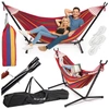 Stelaż hamak zestaw ogrodowy stalowy stojak z hamakiem