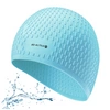 Czepek silikonowy na basen pływacki kąpielowy CPK02 kropla niebieski