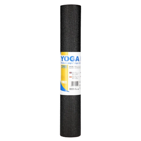 Mata fitness czarna PVC YM01 One Fitness