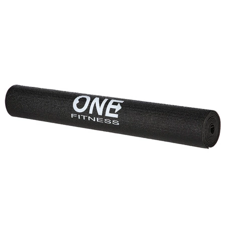 Mata fitness czarna PVC YM01 One Fitness