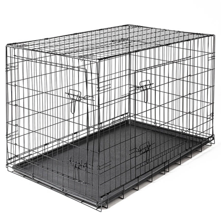 Klatka dla psa metalowa kennelowa + smycz treningowa - praktyczny zestaw