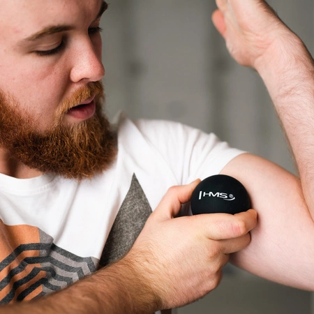 Piłka lacrosse pojedyncza do masażu BLC01 black HMS