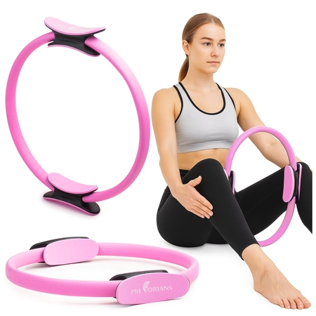 Obręcz do pilatesu jogi kółko do ćwiczeń ring Pretorians różowe