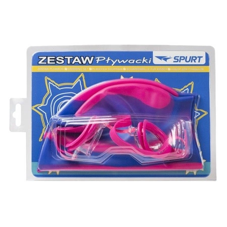 ZESTAW CZEPEK PŁYWACKI SILIKONOWY OKULARY BASEN P