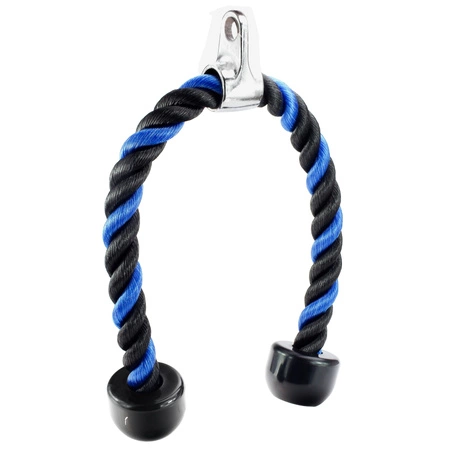 Sznur uchwyt lina do wyciągu atlasu na triceps UL02 niebieska Pretorians