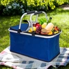 Kosz termiczny na zakupy piknikowy duży 30 litrów niebieski