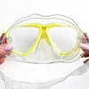 Okulary maska do nurkowania pływania snorkelingu żółte dla dzieci i młodzieży