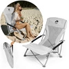 Krzesło turystyczne plażowe wędkarskie na kemping ryby rozkładane białe