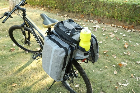 Torba rowerowa na bagażnik sakwa turystyczna 30l szara