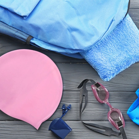 Czepek silikonowy na basen pływacki kąpielowy CP8 różowy