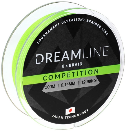 PLECIONKA - DREAMLINE COMPETITION - 0.16mm/15.54kg/300m - FLUO ZIELONA - op.1szp.