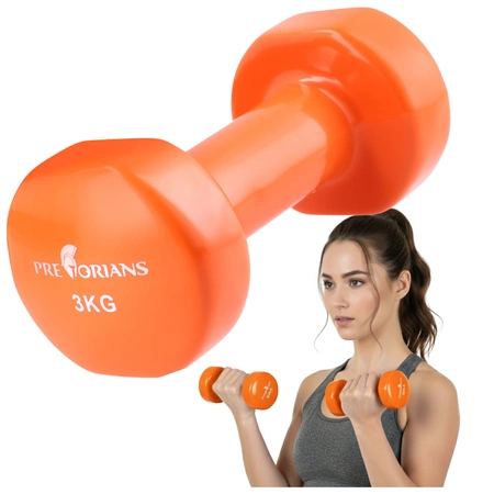 Hantelek żeliwny 3 kg winylowy Pretorians