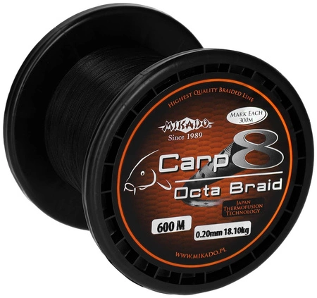 PLECIONKA - CARP OCTA BRAID - 0.16mm/12.9kg/600m - CZARNA - op.1szp.