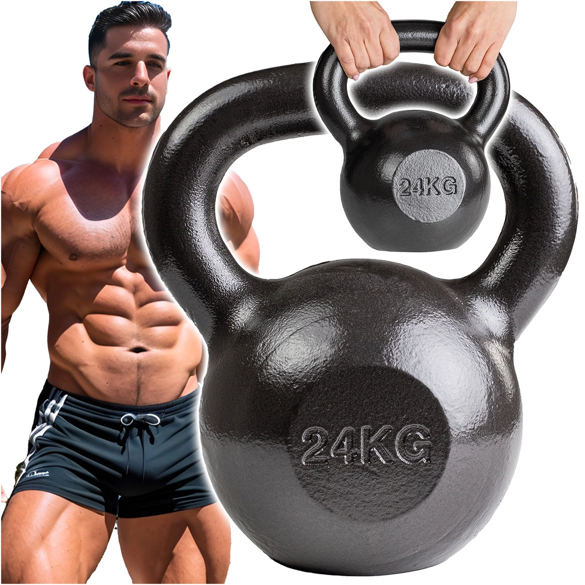 Kettlebell 24kg żeliwny BA-KCZ24 Pretorians - BE-ACTIVE.PL
