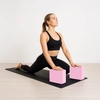 Kostka do jogi klocek blok do ćwiczeń rozciągania Pretorians różowa