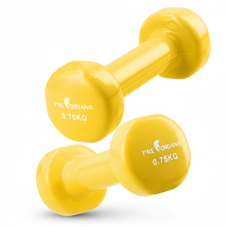 Hantle żeliwne 2 × 0,75 kg – małe ciężarki do ćwiczeń fitness