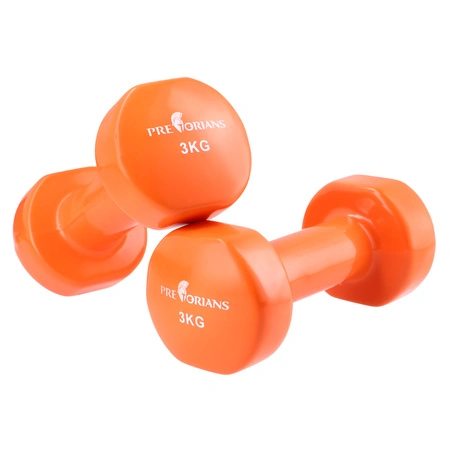 Hantle żeliwne 2 × 3 kg – ciężarki do treningu domowego i fitness