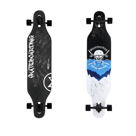 Longboard skull wood skate Nils Extreme