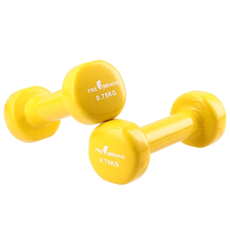 Hantle żeliwne 2 × 0,75 kg – małe ciężarki do ćwiczeń fitness