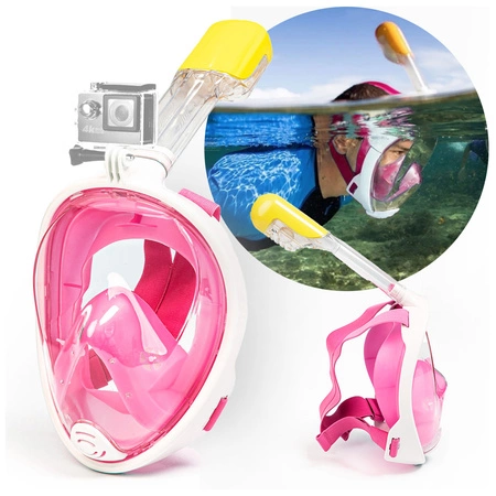 Maska do nurkowania i snorkelingu z uchwytem na kamerę