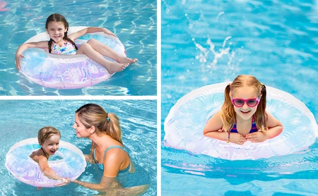 Koło dmuchane do pływania gwiazdy z brokatem 80cm materac nad wodę basen dla dzieci