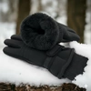 Rękawiczki do ekranów dotykowych narciarskie na zimę M czarne