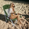 Krzesło turystyczne plażowe wędkarskie na kemping ryby rozkładane zielone